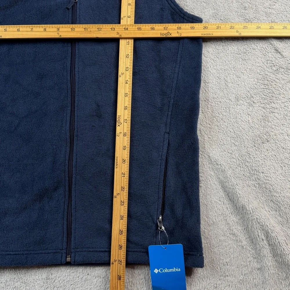 NWT Columbia Steens Mtn Fleece Vest‎ Youth XL Navy Blue Full Zip WB1433-464